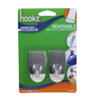 Removable Medium Steel Hooks 2pk