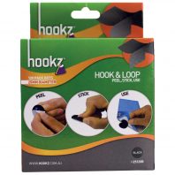 Hookz Hook & Loop Dots 25mm Black 120pk