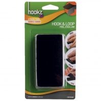 Hookz Hook & Loop Strips Black 6pk