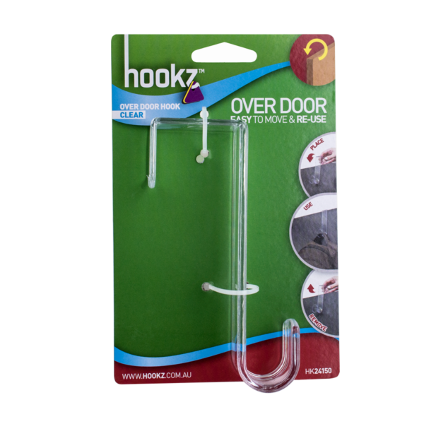 Hookz Over Door Hook Clear