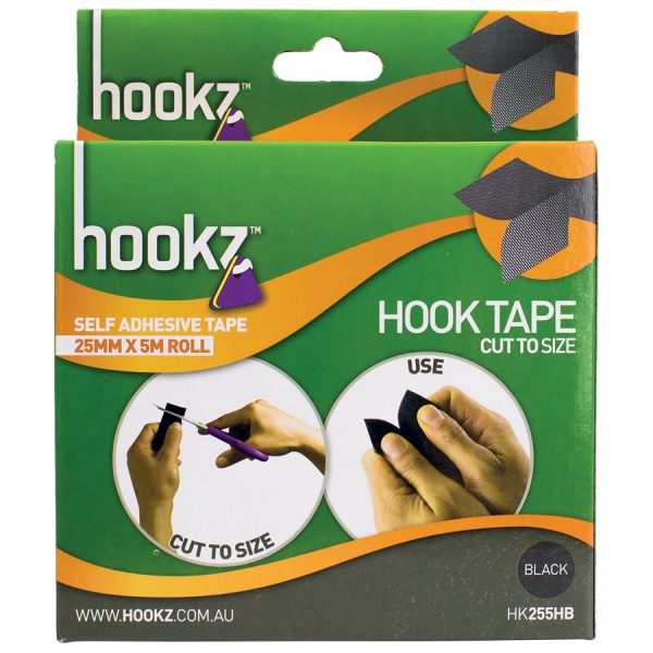 Hookz Hook & Loop Hook Tape 5m Roll
