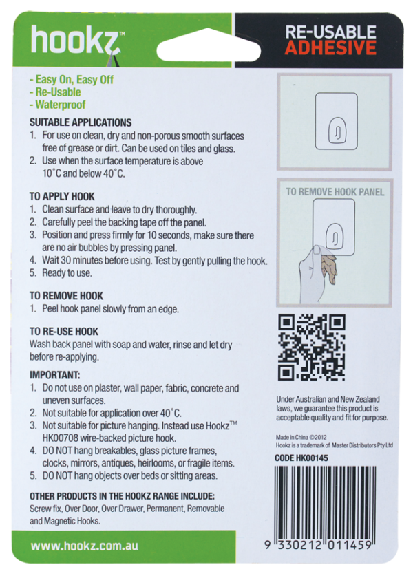 Re-usable Square Hook 4pk - Image 2