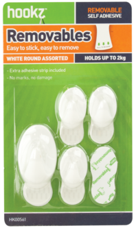 Removable Hook Assorted 4pk