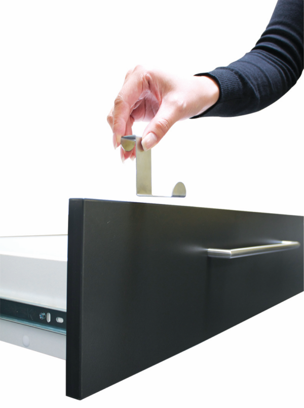 Over Drawer Stainless Steel Hook Twin Pack - Image 2